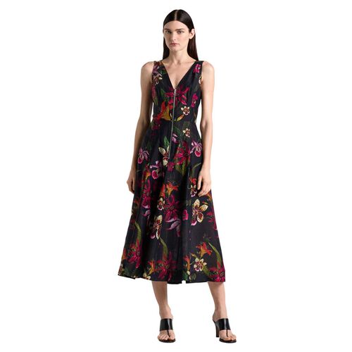 Cue Wild Orchid Sheer Midi Dress